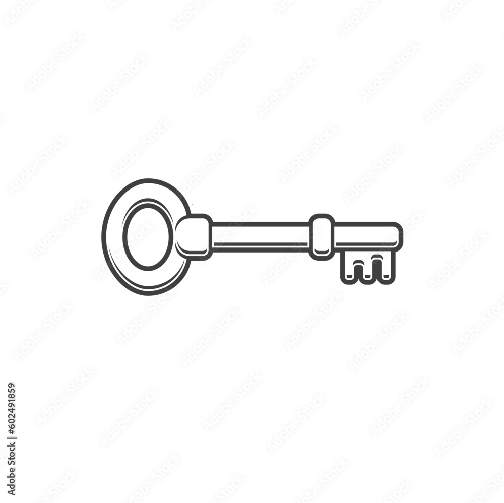 illustration of key, security tool, vector art. illustration of key, security tool, vector art.