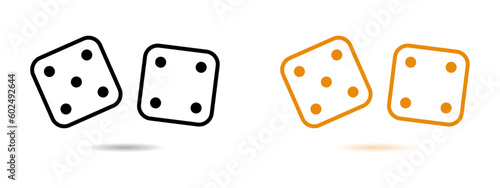 Dice vector icons set