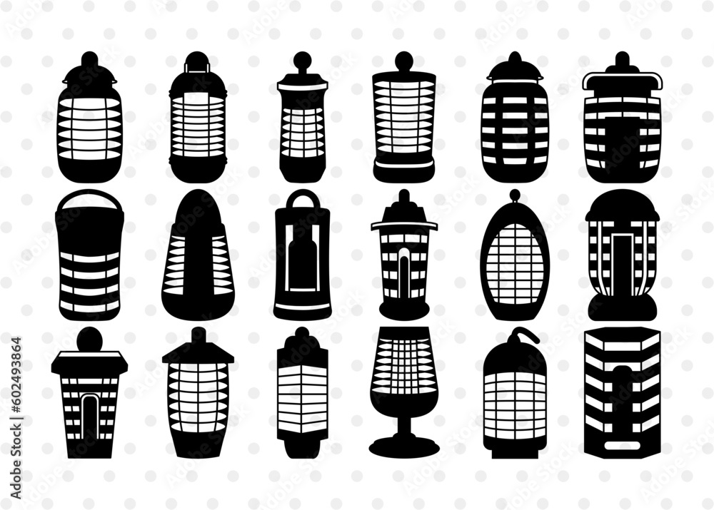 Bug Zapper Silhouette, Bug Zapper SVG, Mosquito Killer Svg, Electric