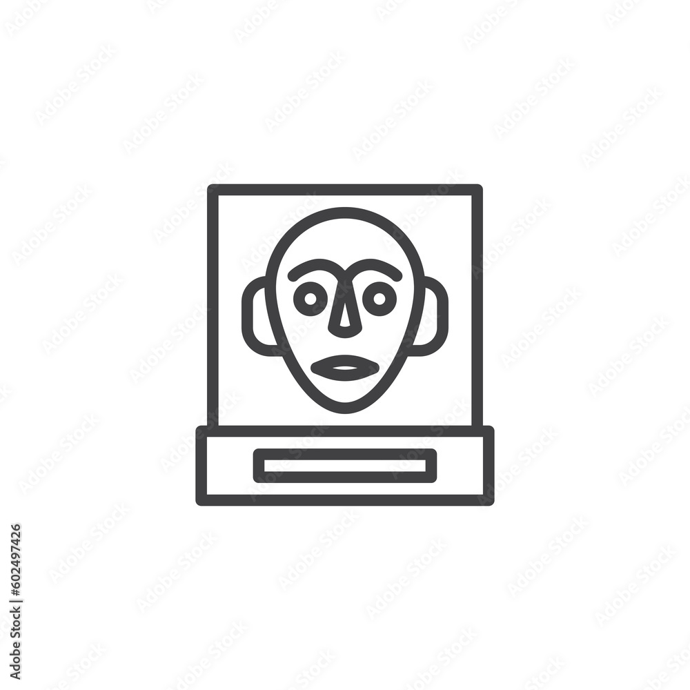 Museum exhibition mask line icon Museum exhibition mask line icon