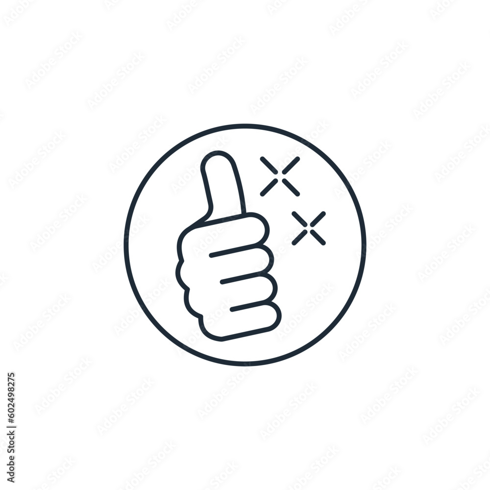 Round confirm button perfectly, fine. Vector linear icon isolated on white background. Round confirm button perfectly, fine. Vector linear icon isolated on white background.