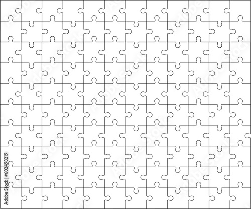 Puzzles. one hundred and twenty pieces. Black outline on a transparent background. 120 pcs.