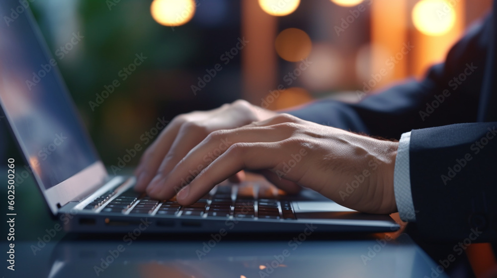 A person typing on a laptop A person typing on a laptop