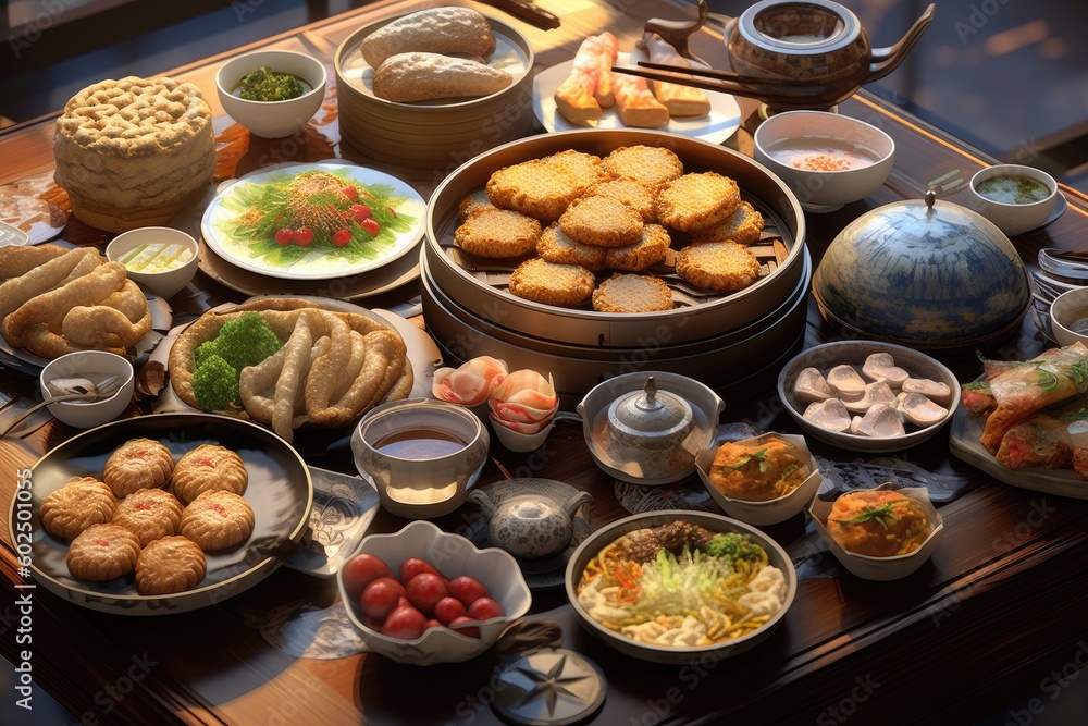 Chinese Dim Sum Meal Background Image Chinese Dim Sum Meal Background Image