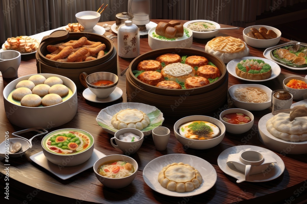 Chinese Dim Sum Meal Background Image Chinese Dim Sum Meal Background Image