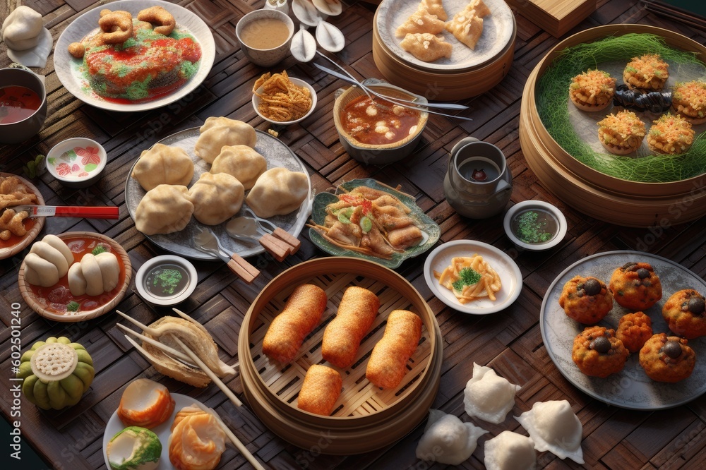 Chinese Dim Sum Meal Background Image Chinese Dim Sum Meal Background Image