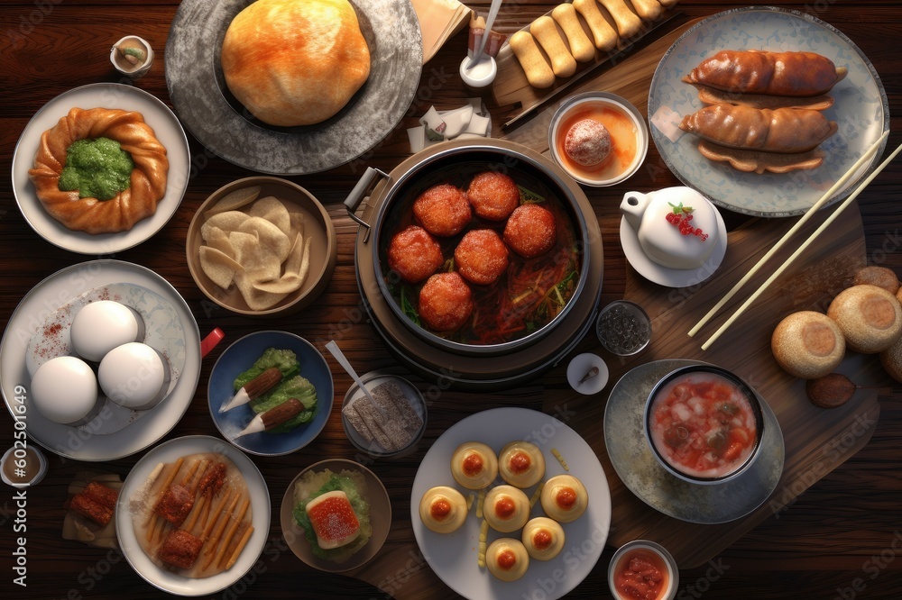 Chinese Dim Sum Meal Background Image Chinese Dim Sum Meal Background Image