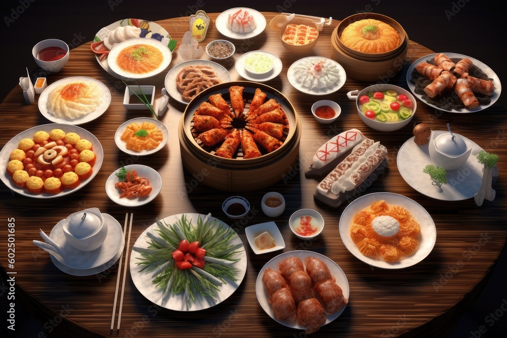 Chinese Dim Sum Meal Background Image Chinese Dim Sum Meal Background Image