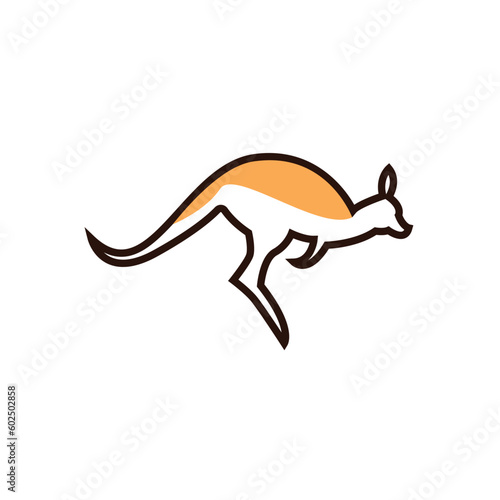 kangaroo logo simple vector illustration.