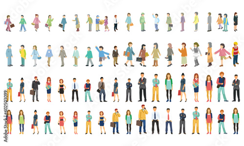 businessmen and women set and human avatar big collection of vector illustration © prodesignz22