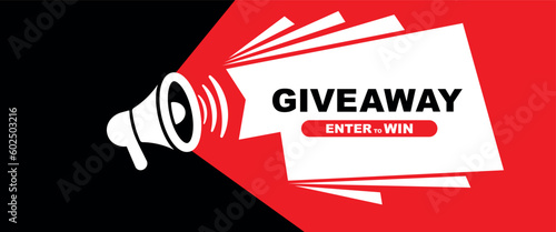 giveaway sign on white background	