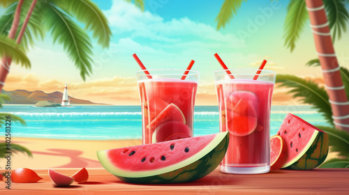Cold watermelon smoothie © DLC Studio