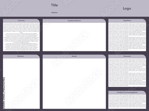 Generic research poster template vector graphic