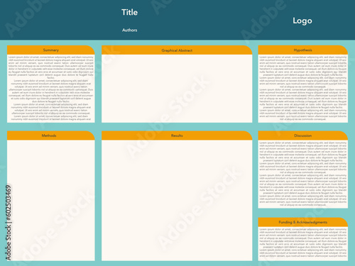 Generic research poster template vector graphic
