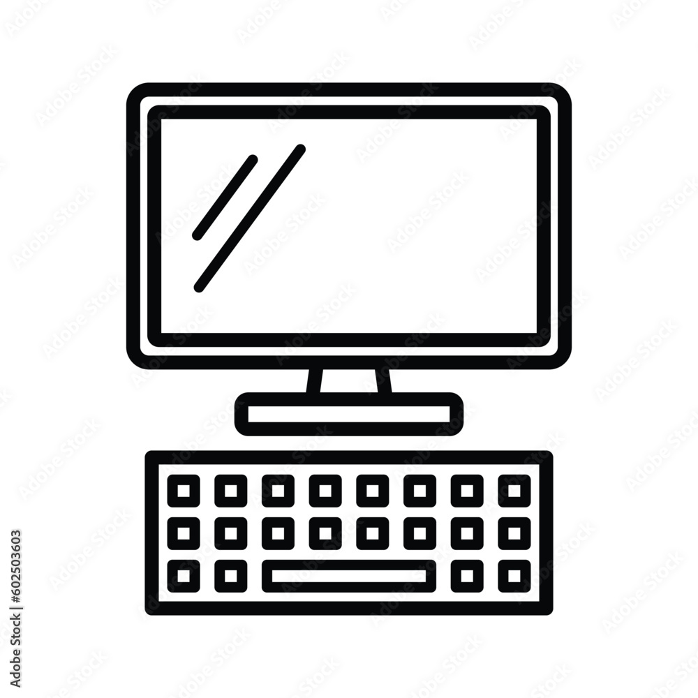 computer icon vector design template in white background computer icon vector design template in white background