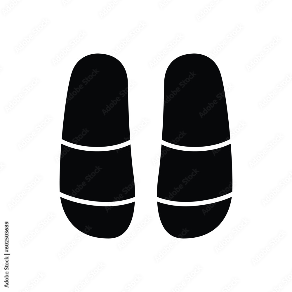 Fototapeta premium flip flop icon vector design template in white background