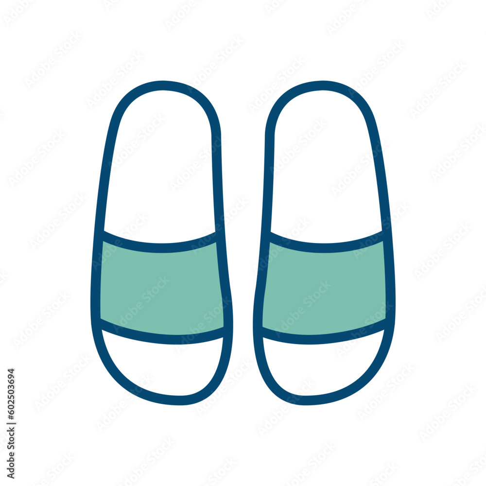 flip flop icon vector design template in white background flip flop icon vector design template in white background