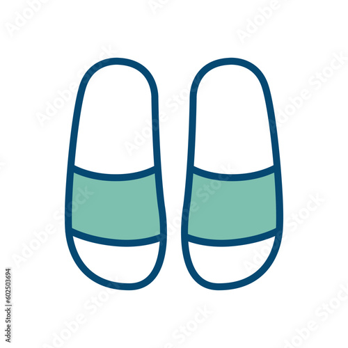 flip flop icon vector design template in white background