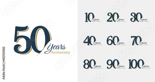Premium anniversary logo collections. Birthday number for celebration moment with elegant style