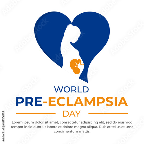 Vector illustration on the theme of World Preeclampsia Day observed every year on May 22nd for social media post, banner, poster, card , etc