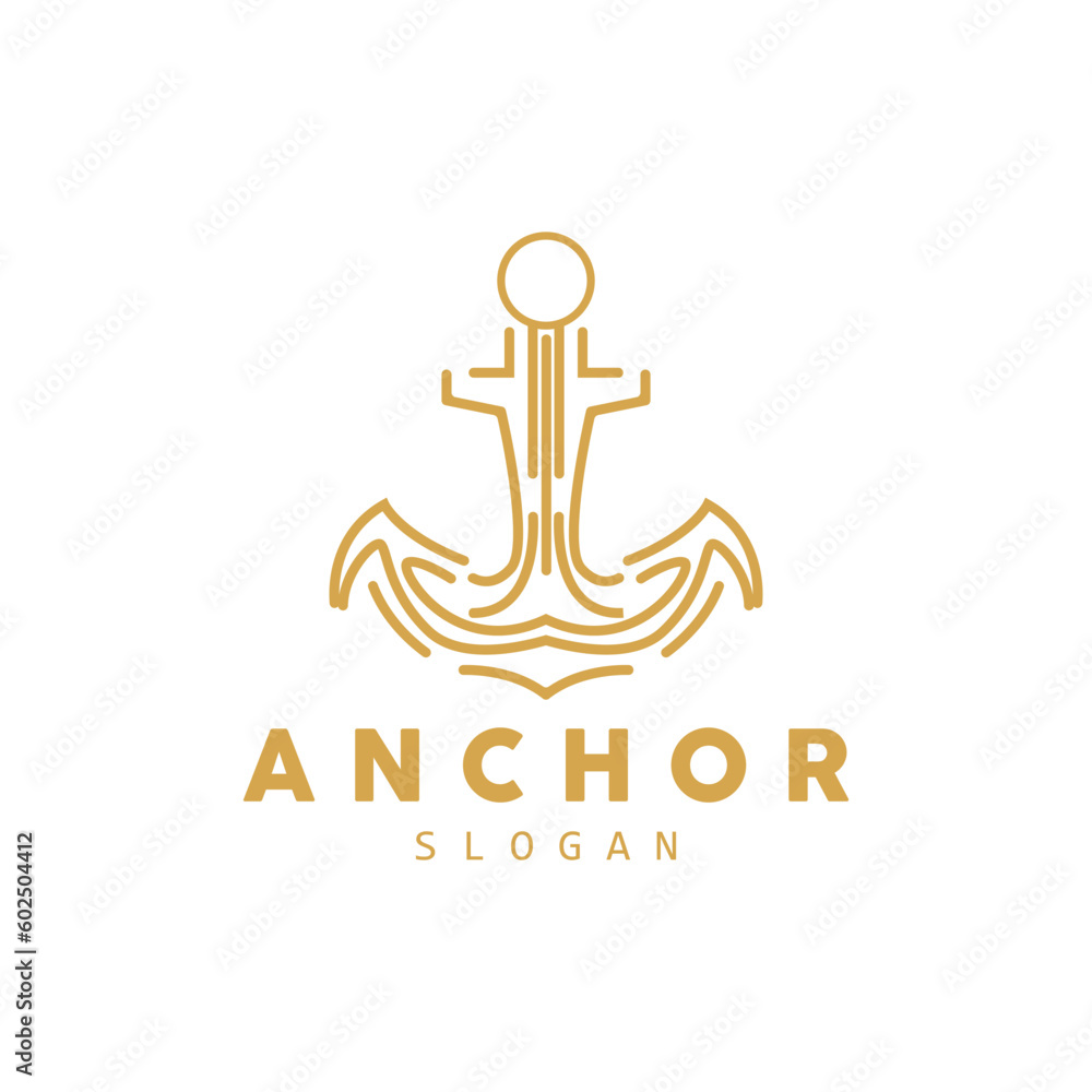 Anchor Logo, Ocean Ship Vector, Simple Minimalist Design, Anchor Icon, Spartan, Ocean, Symbol Template Illustration Anchor Logo, Ocean Ship Vector, Simple Minimalist Design, Anchor Icon, Spartan, Ocean, Symbol Template Illustration