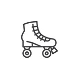 Roller skates line icon