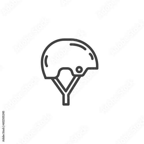 Bicycle helmet line icon