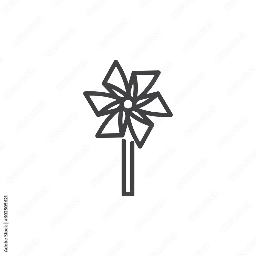 Pinwheel line icon Pinwheel line icon