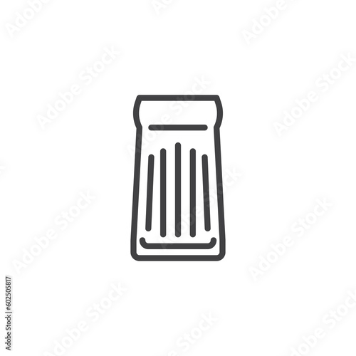 Inflatable mattress line icon