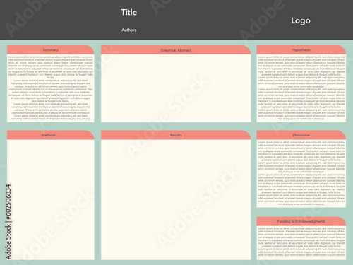 Generic research poster template vector graphic
