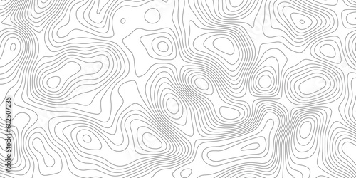 Topographic map background geographic line map with elevation assignments. Modern design with White background with topographic wavy pattern design.paper texture Imitation of a geographical map shades