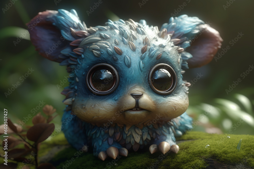 Chibi magic animal, beautiful moody colors. Chibi magic animal, beautiful moody colors.