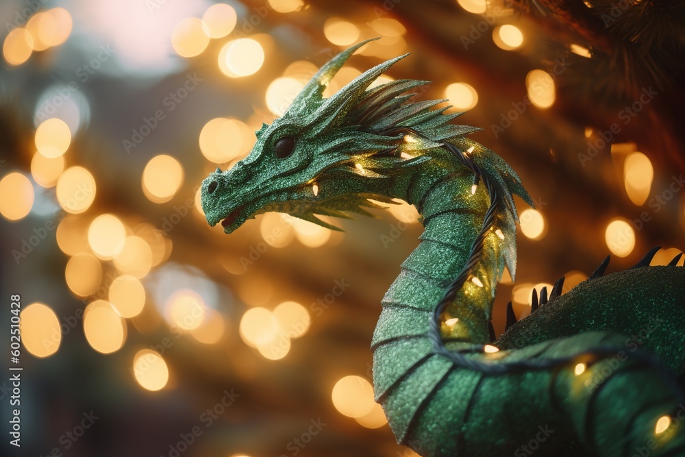 green wooden dragon, symbol of 2024 -Ai
