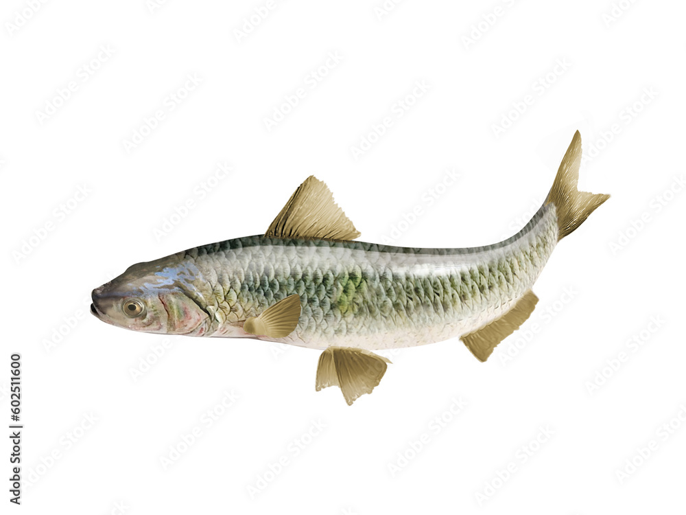 Obraz premium poisson, frais, fruits de mer, aliment, animal, isolé, brut, pêche, mer, ailette, sain, argent, attraper, eau douce, queue, fond blanc, mouvement
