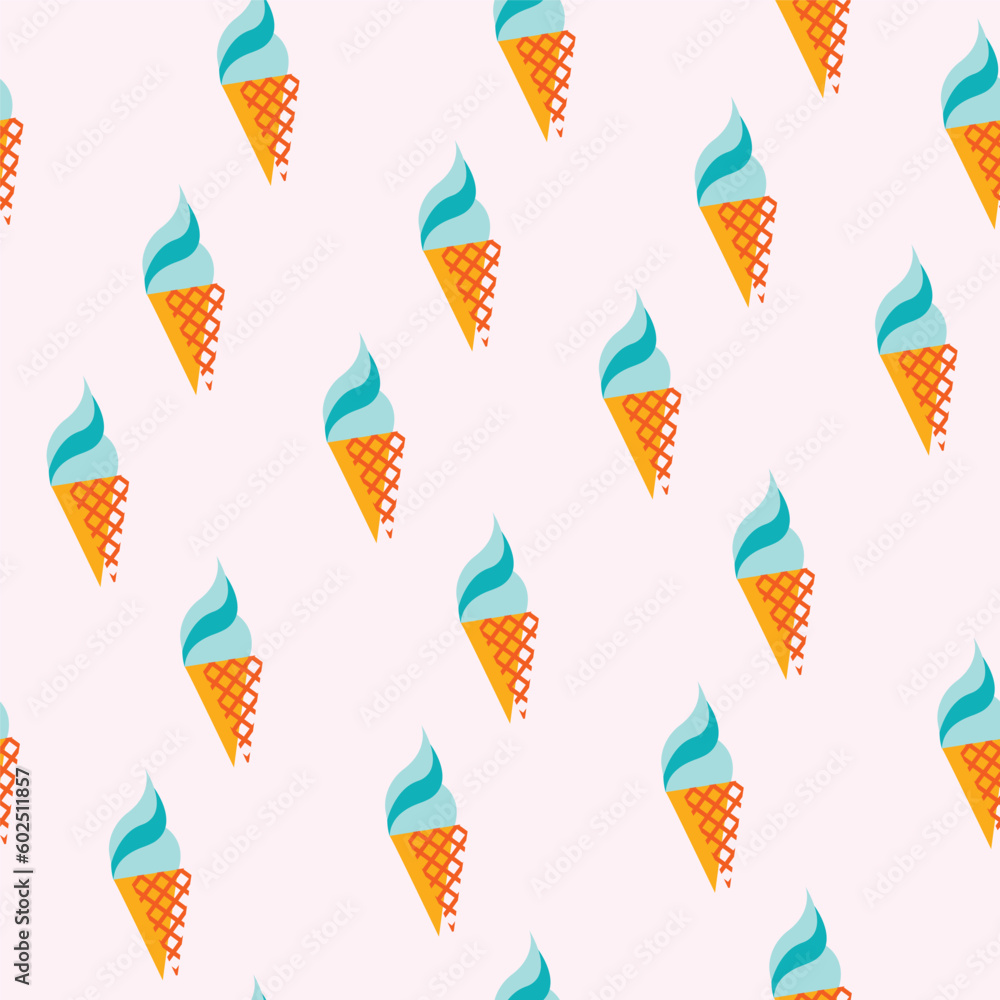 Ice cream seamless pattern on pink background. Vector pattern for summer prints, wallpapers, backgrounds, posters, wrapping paper etc. Ice cream seamless pattern on pink background. Vector pattern for summer prints, wallpapers, backgrounds, posters, wrapping paper etc.