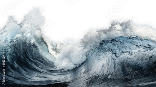 large waves crashing, isolated on transparent background cutout , generative ai © Natural PNG