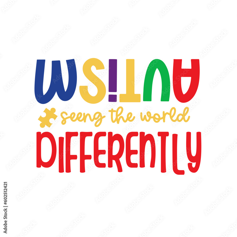 Autism hand written lettering Mental health quote. Modern typographic slogan. Vector illustration Autism hand written lettering Mental health quote. Modern typographic slogan. Vector illustration