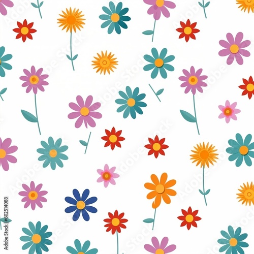 Seamless Floral Wallpaper Pattern Vector Illustration. Generative AI © Creative_studio
