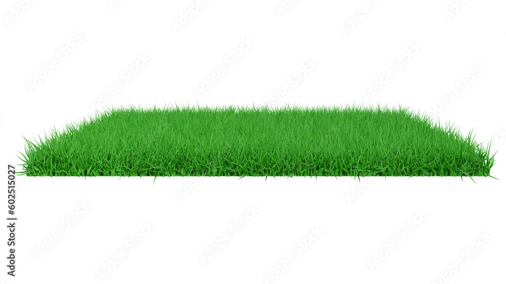 Grass ground 3d isolated,