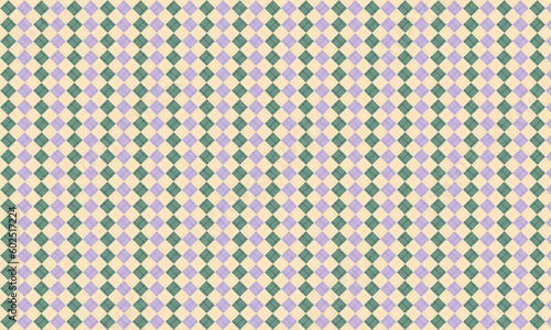 Seamless argyle pattern in soft  green  yellow and purple tones for clothing. decorations and other crafts.
