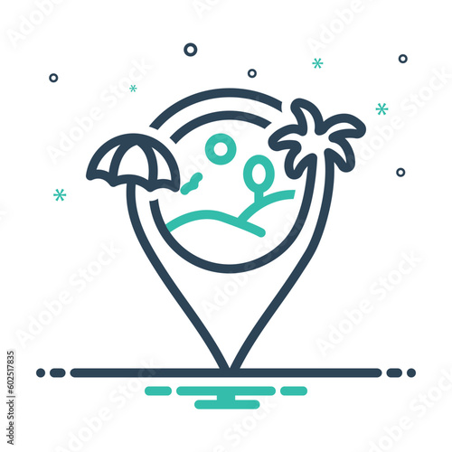 Mix icon for vacation 