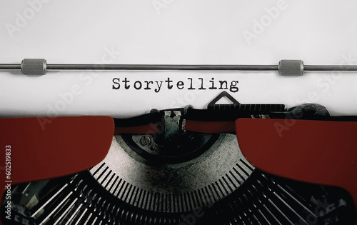 Photography Text storytelling typed on retro typewriter
