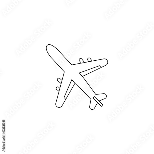 Aircraft icon vector. airplane illustration sign. plane symbol or logo.