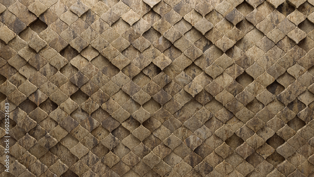 custom made wallpaper toronto digitalPolished Tiles arranged to create a Arabesque wall. Textured, 3D Background formed from Natural Stone blocks. 3D Render