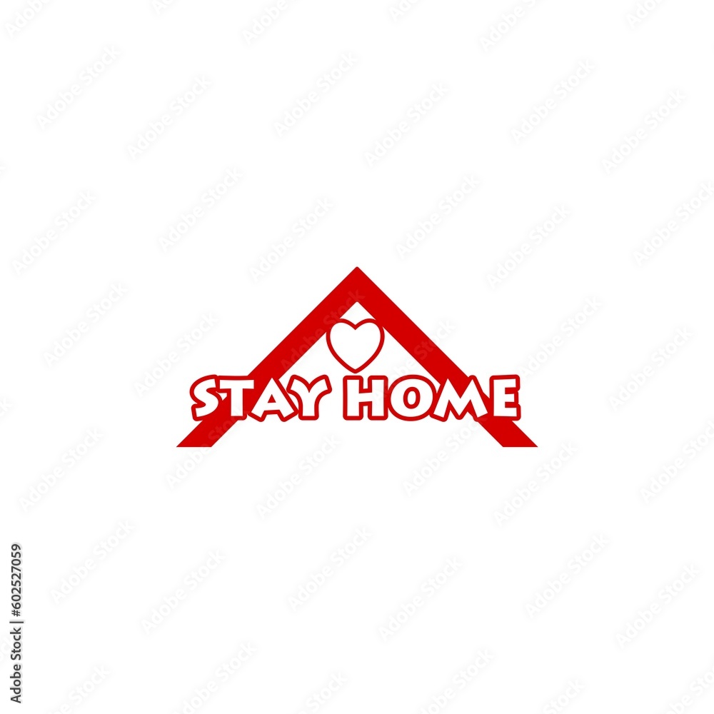Stay home icon isolated on white background Stay home icon isolated on white background