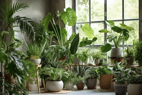 Interior Home Garden with Plants