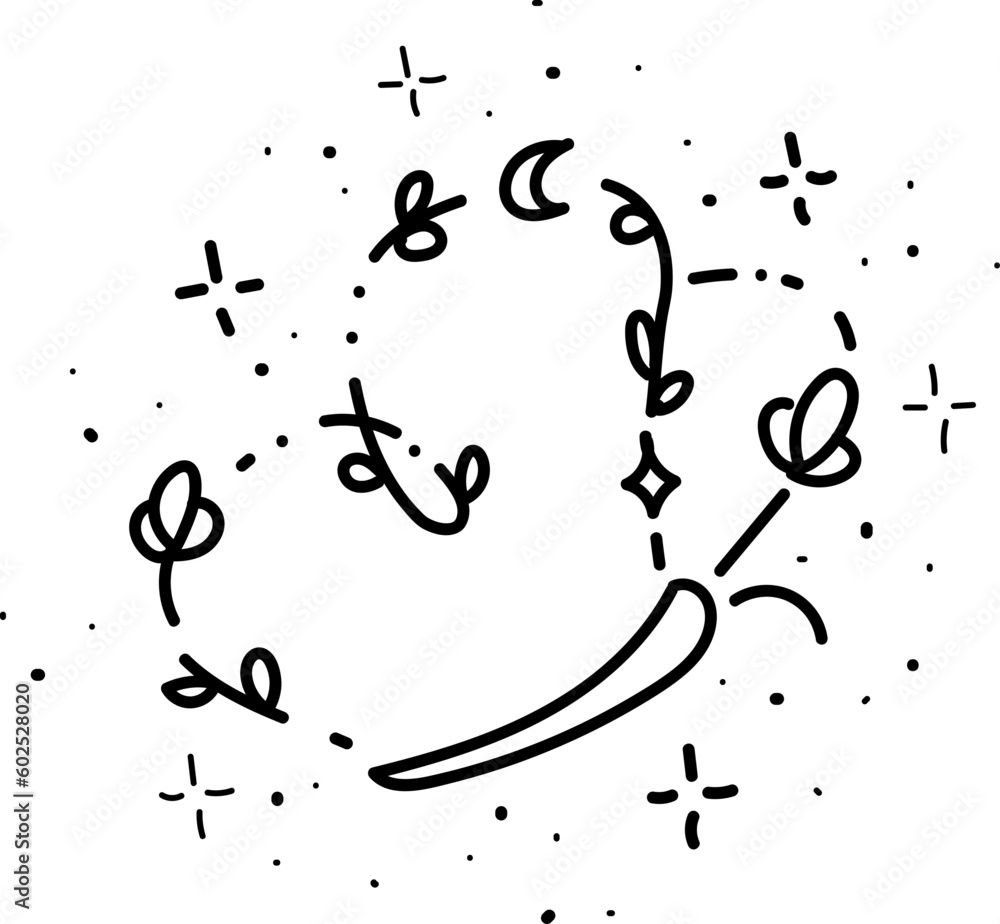 Fototapeta premium Butterfly Line Art