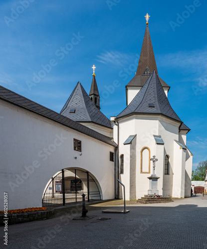 Kostel Povyseni sv. krize church in Karvina city in Czech republic photo