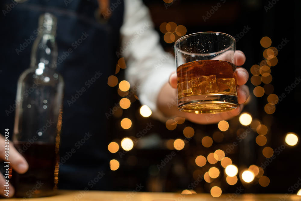 Businessmen in suits drinking  Celebrate whiskey