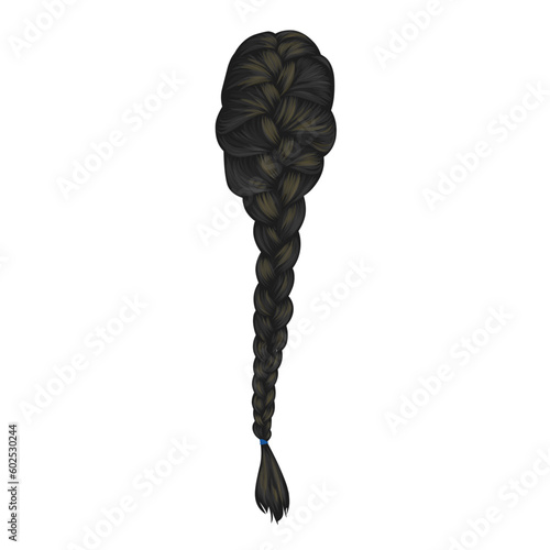 woman braid hairstyle illustration photo